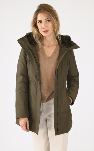 Parka fausse fourrure Boulder kaki