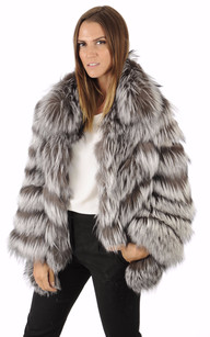 Veste Fourrure Renard Argenté Agostoni La Canadienne Veste Fourrure Renard Argenté Agostoni La Canadienne