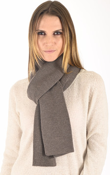 Echarpe Knitted en laine taupe