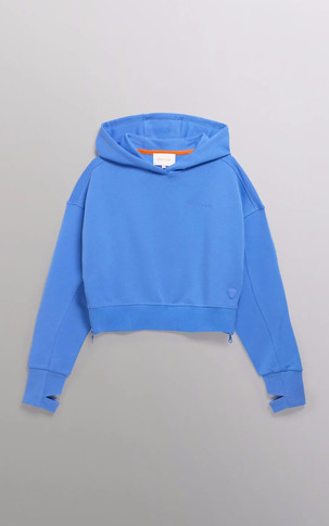 Sweat capuche coton Arlette bleu ciel