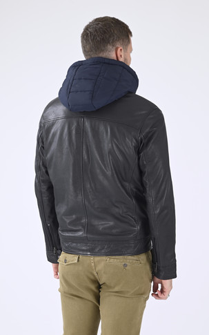 Blouson capuche Edward hood bleu