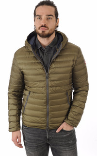 Doudoune Fine Homme en Duvet Kaki
