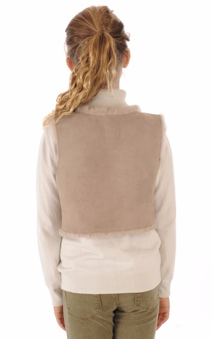 Gilet Fille Mouton Rose Chair