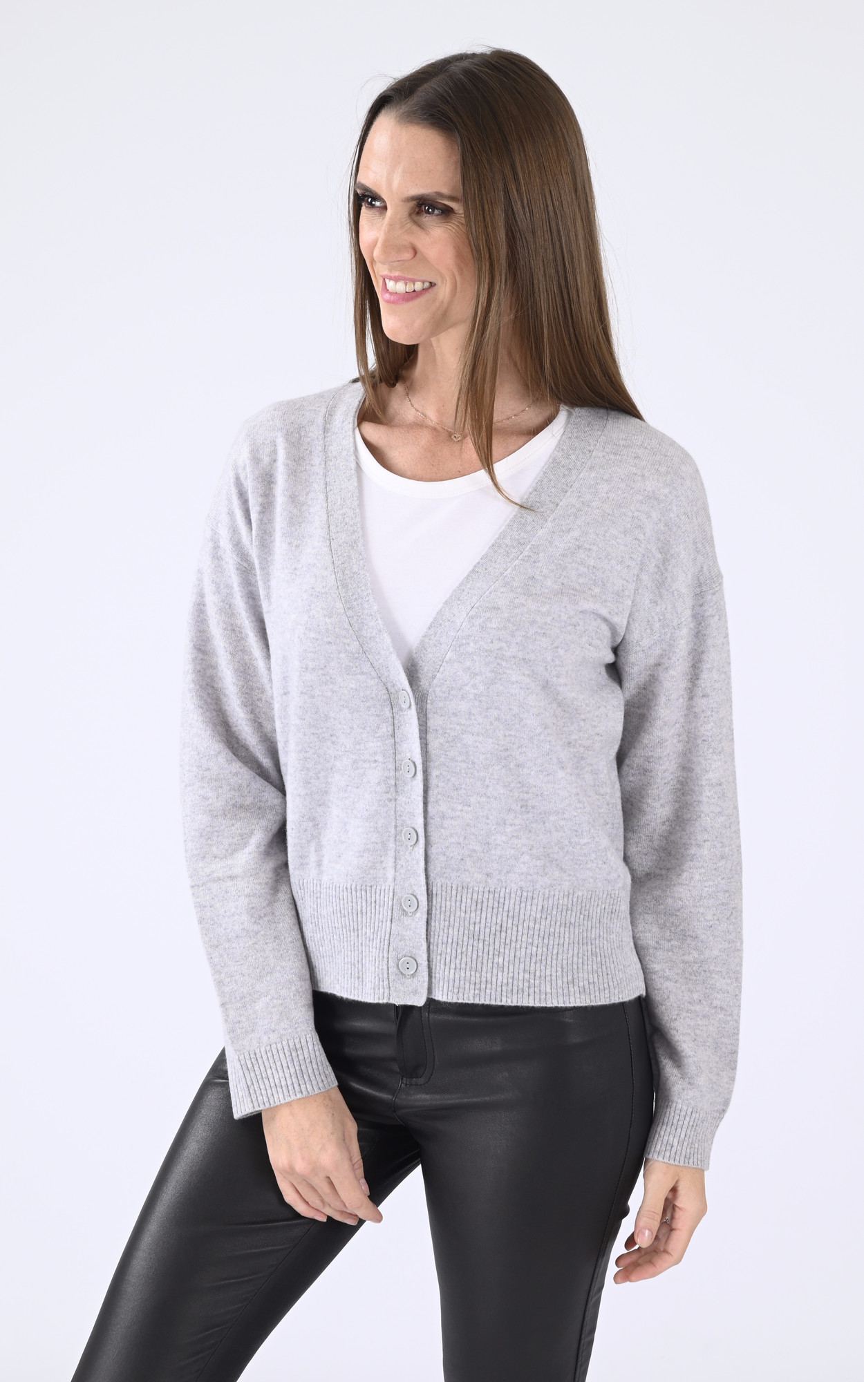 la canadienne Gilet cachemire gris