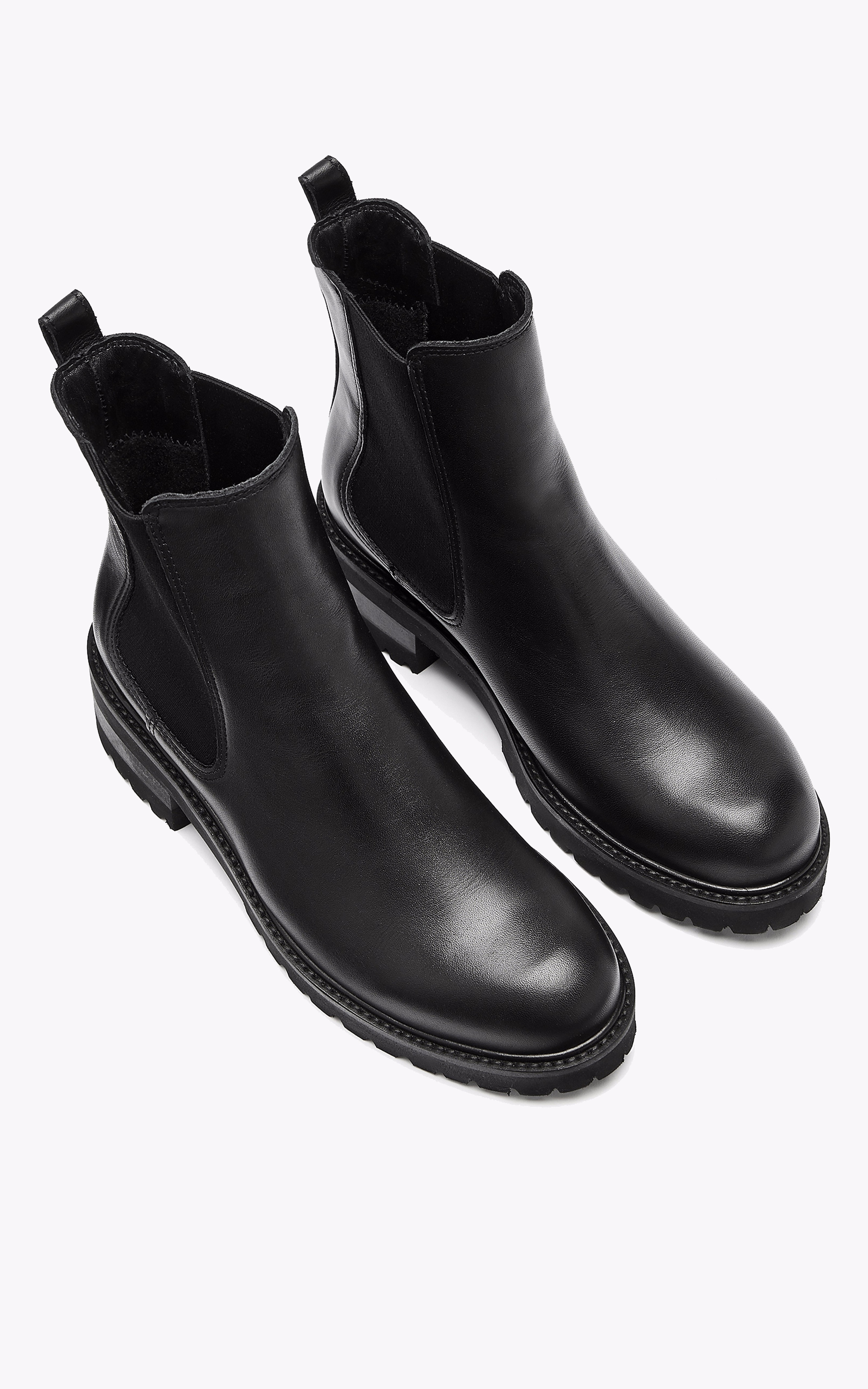 Boots cuir Conner noir La Canadienne Shoes