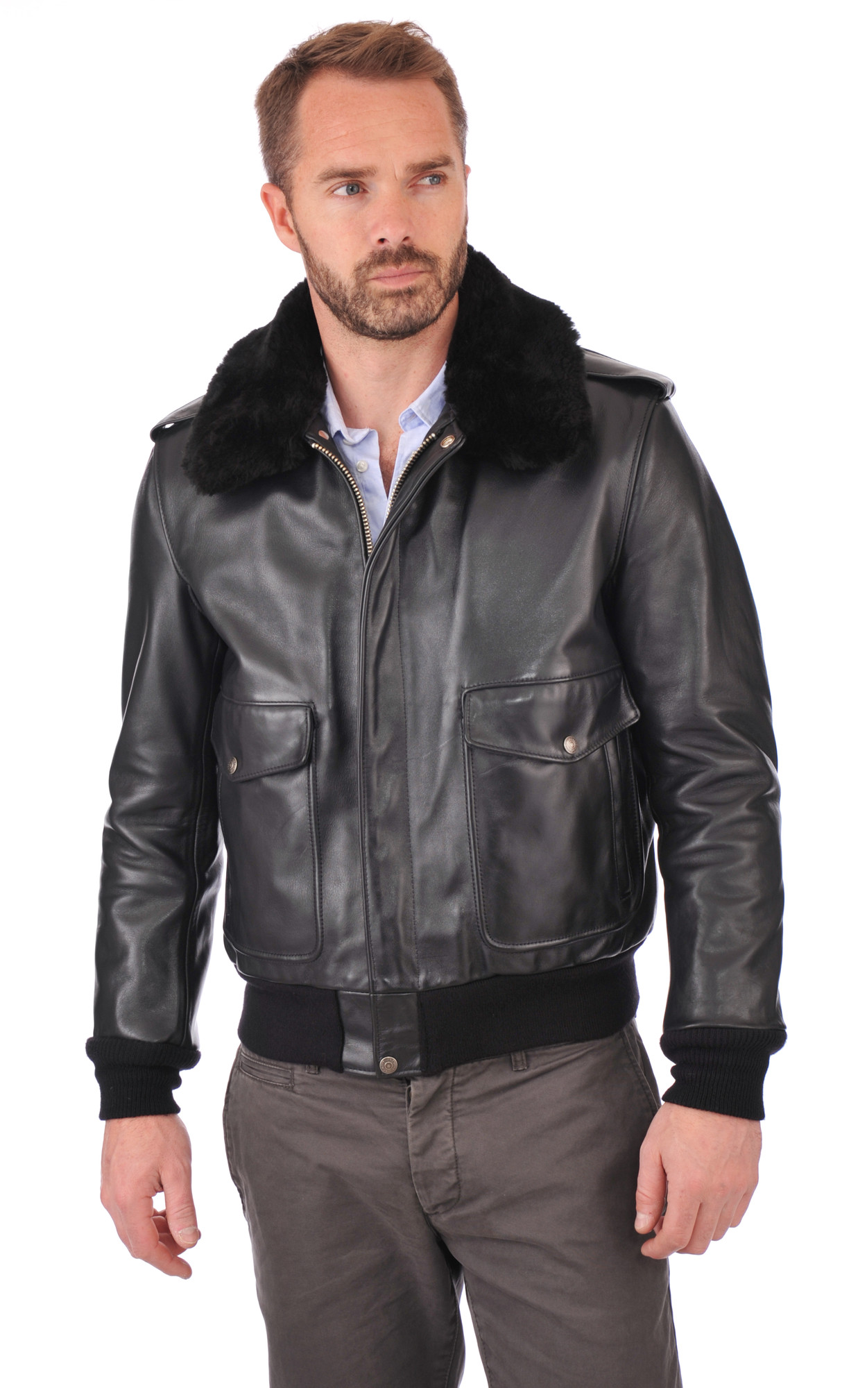 Blouson discount pilote homme