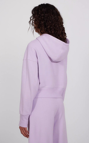 Sweat capuche coton Arlette violet