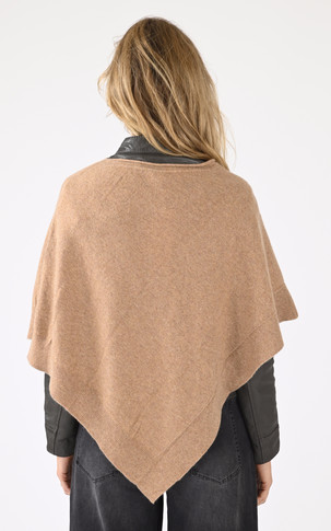 Poncho cachemire beige