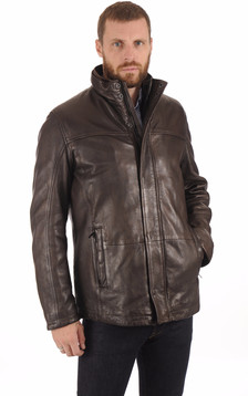 Veste Chaude Cuir Marron Homme Veste Chaude Cuir Marron Homme