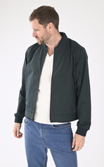 Blouson coton zippé vert