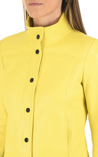 Veste courte jaune fashion