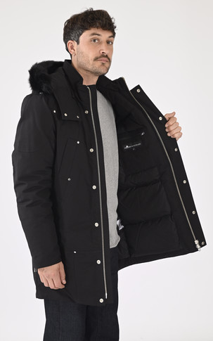 Parka chaude fourrure mouton Stirling noir