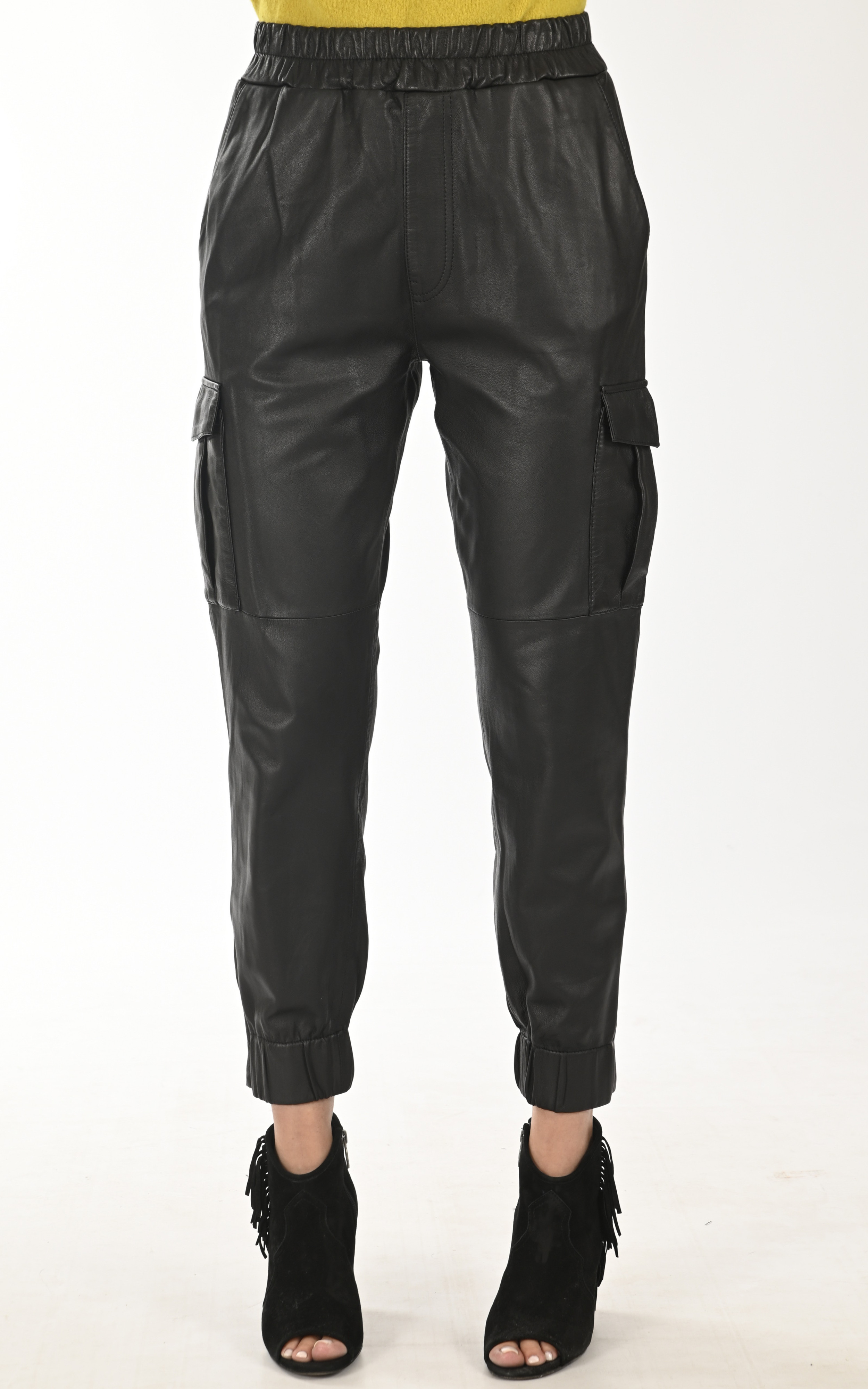 Pantalon Cargo cuir noir Oakwood