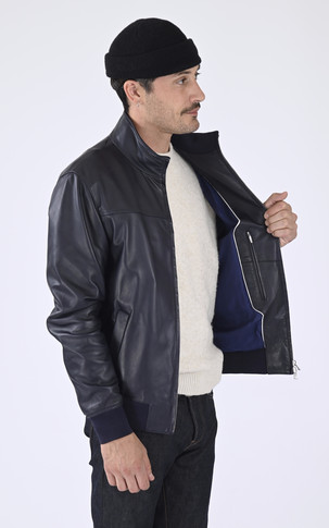 Blouson agneau Joel marine