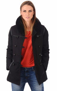 Authentique canadienne noire La Canadienne La Canadienne Parkas Textile Noir