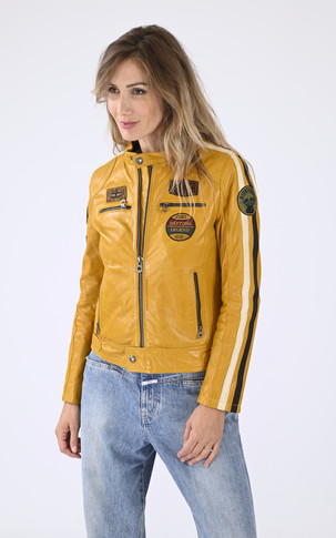 Blouson moto Wartbugy jaune