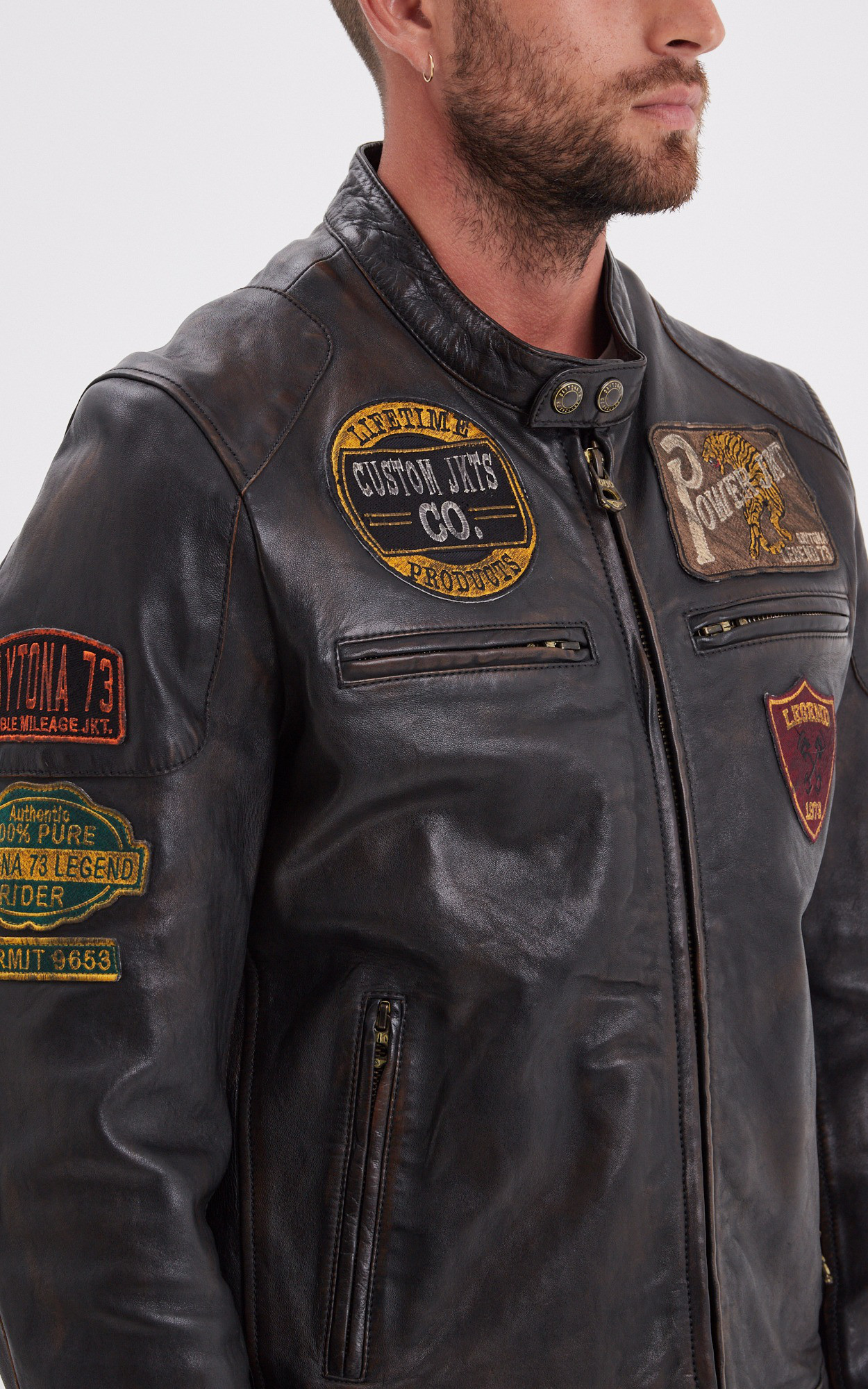 Veste moto online vintage