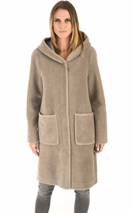 Manteau laine Ang lique r versible taupe Oakwood La Canadienne