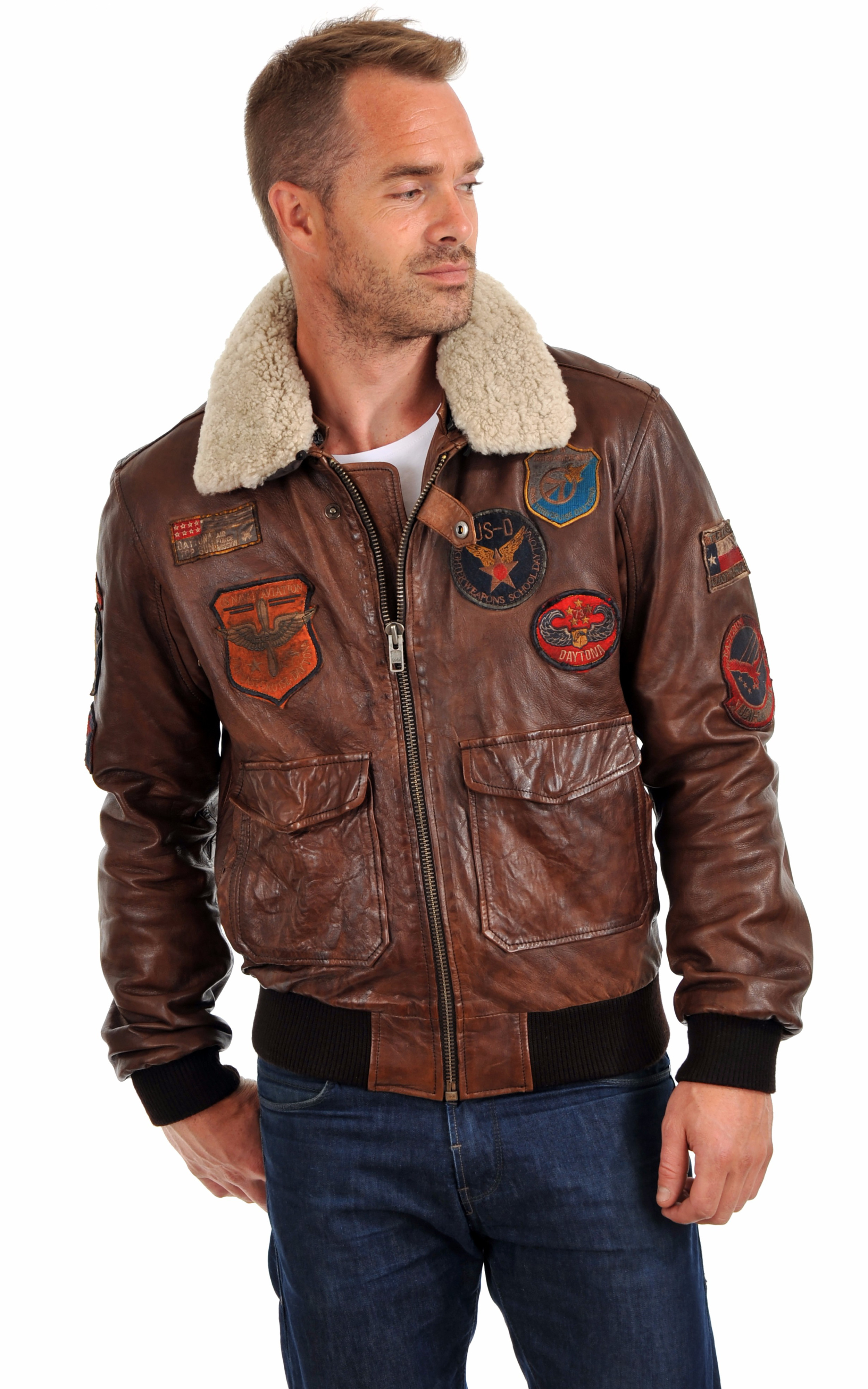 Blouson aviateur Mythic marron Daytona 73