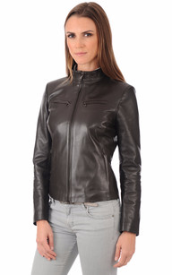 la canadienne Blouson agneau marron foncé