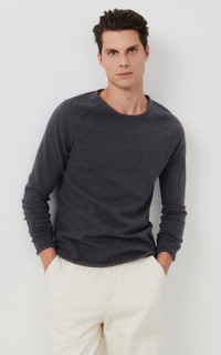 T-shirt manches longues coton gris foncé