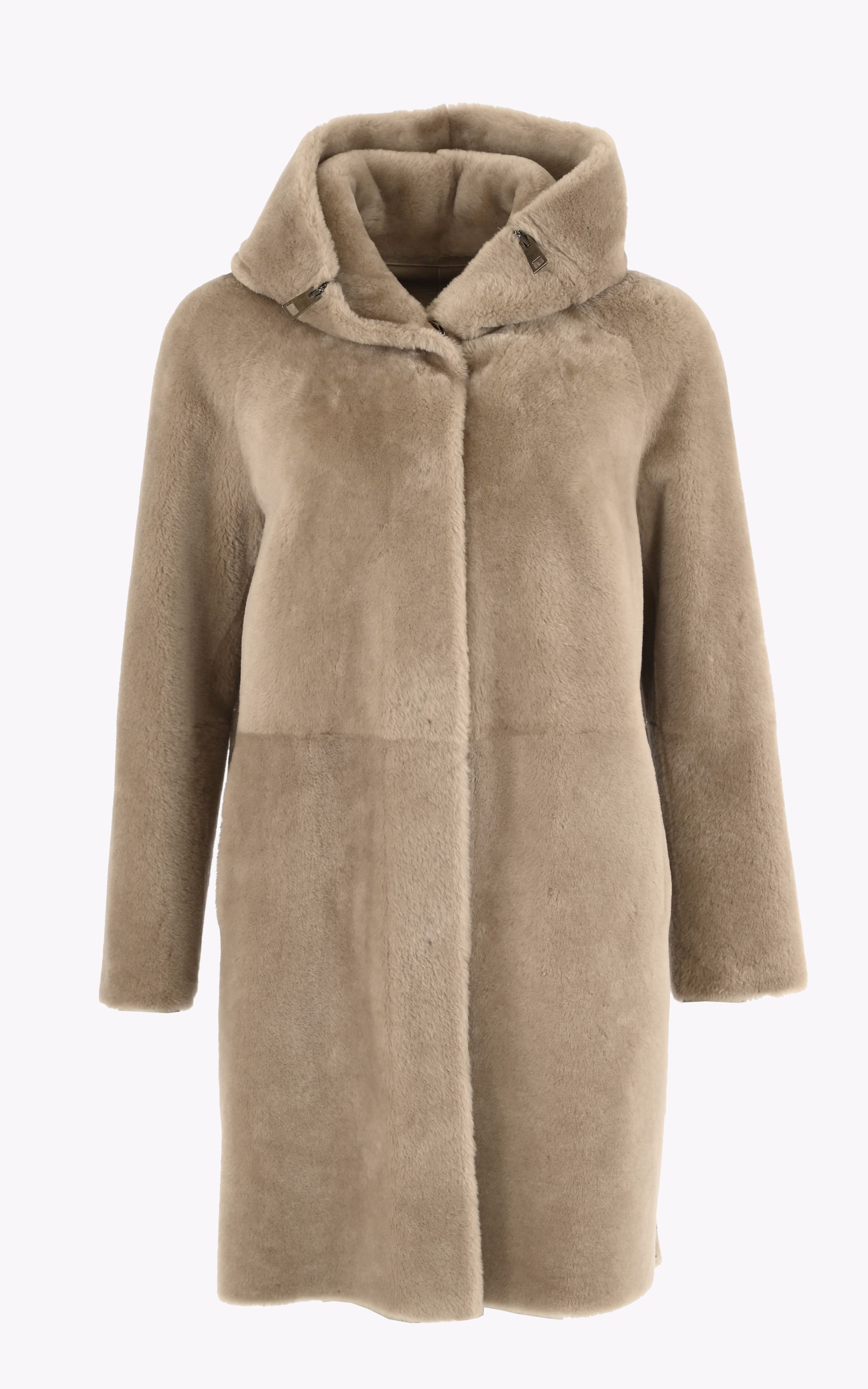 Manteau réversible agneau sable Suprema