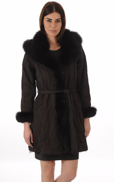 Pelisse Noire Réversible Fourrure Renard Pelisse Noire Réversible Fourrure Renard