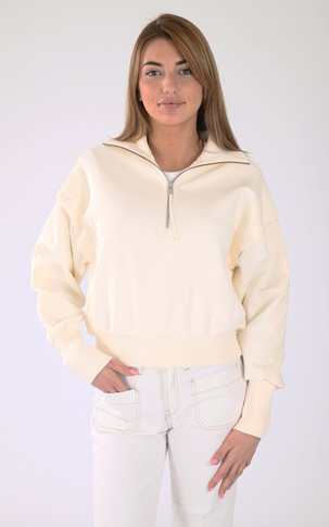 Sweat 2 en 1 MIXED MEDIA TOP  blanc