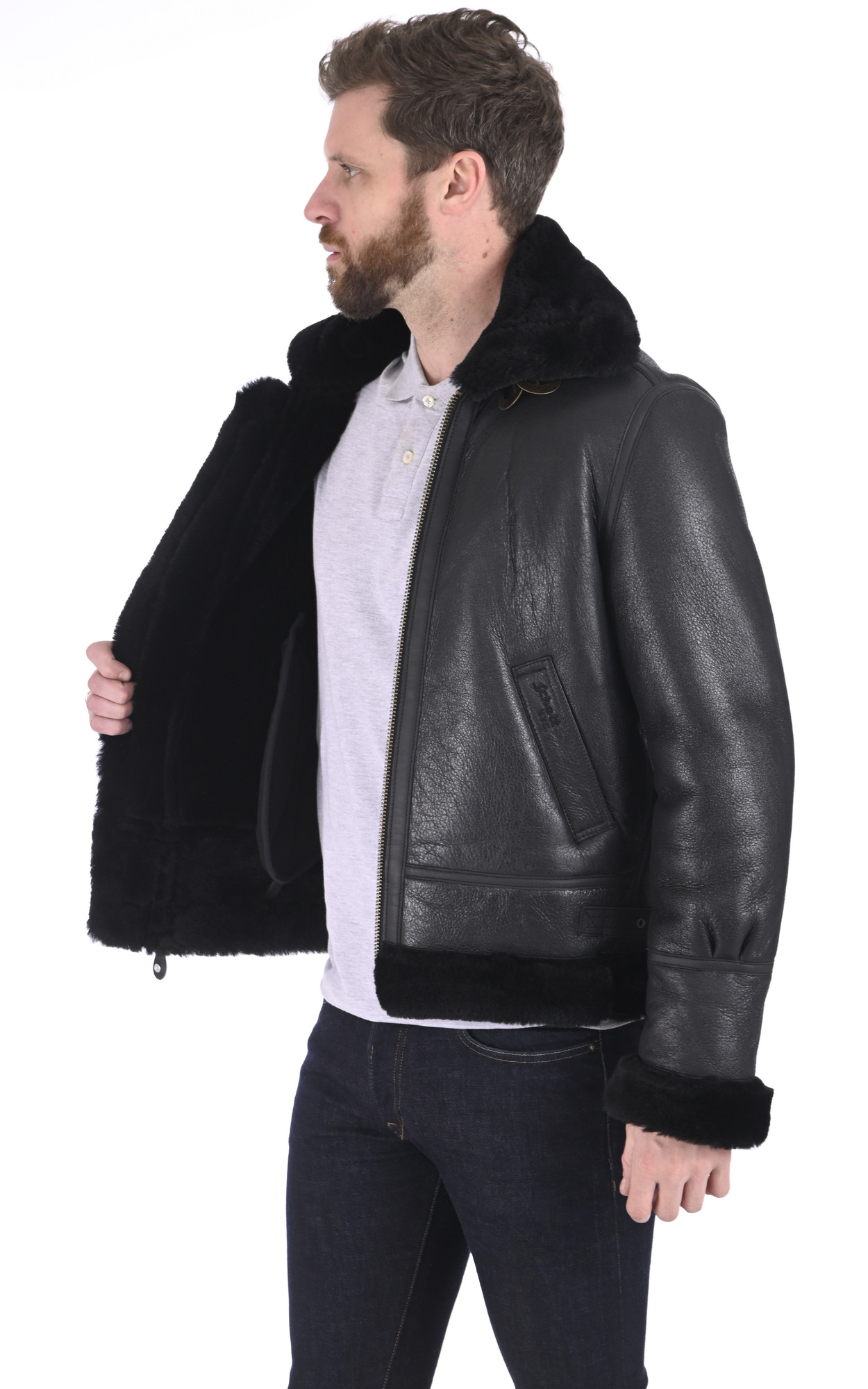 Bombardier schott noir homme hot sale