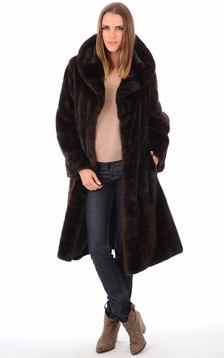 Manteau en Vison pleine Peau Manteau en Vison pleine Peau