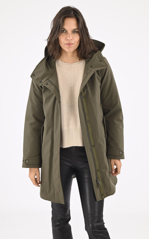 3/4 Parka Textile Femme