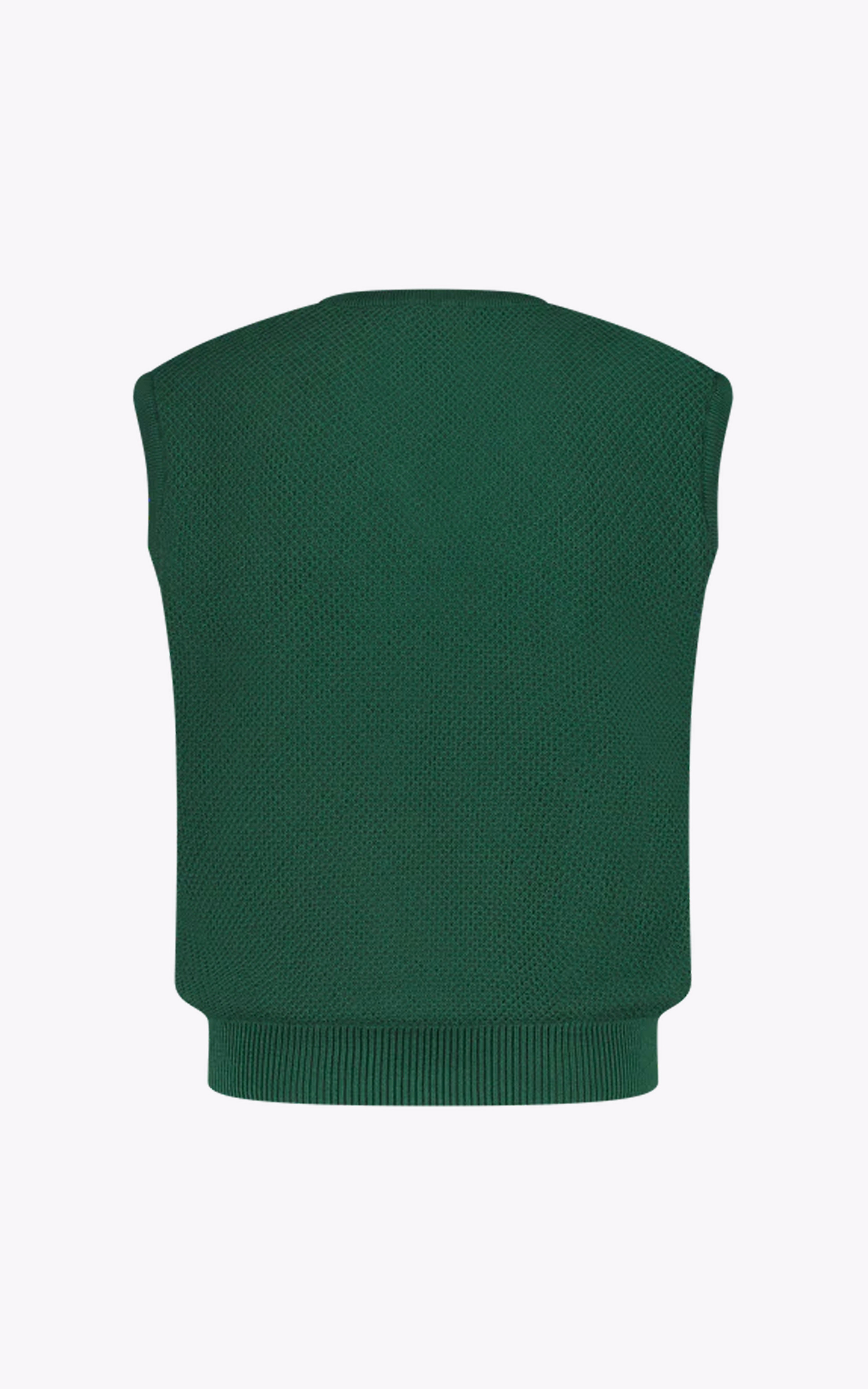 Pull sans manches coton vert Rivieras