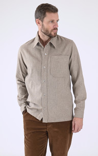la canadienne Surchemise en flanelle beige