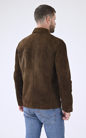 Veste nubuck Charles marron