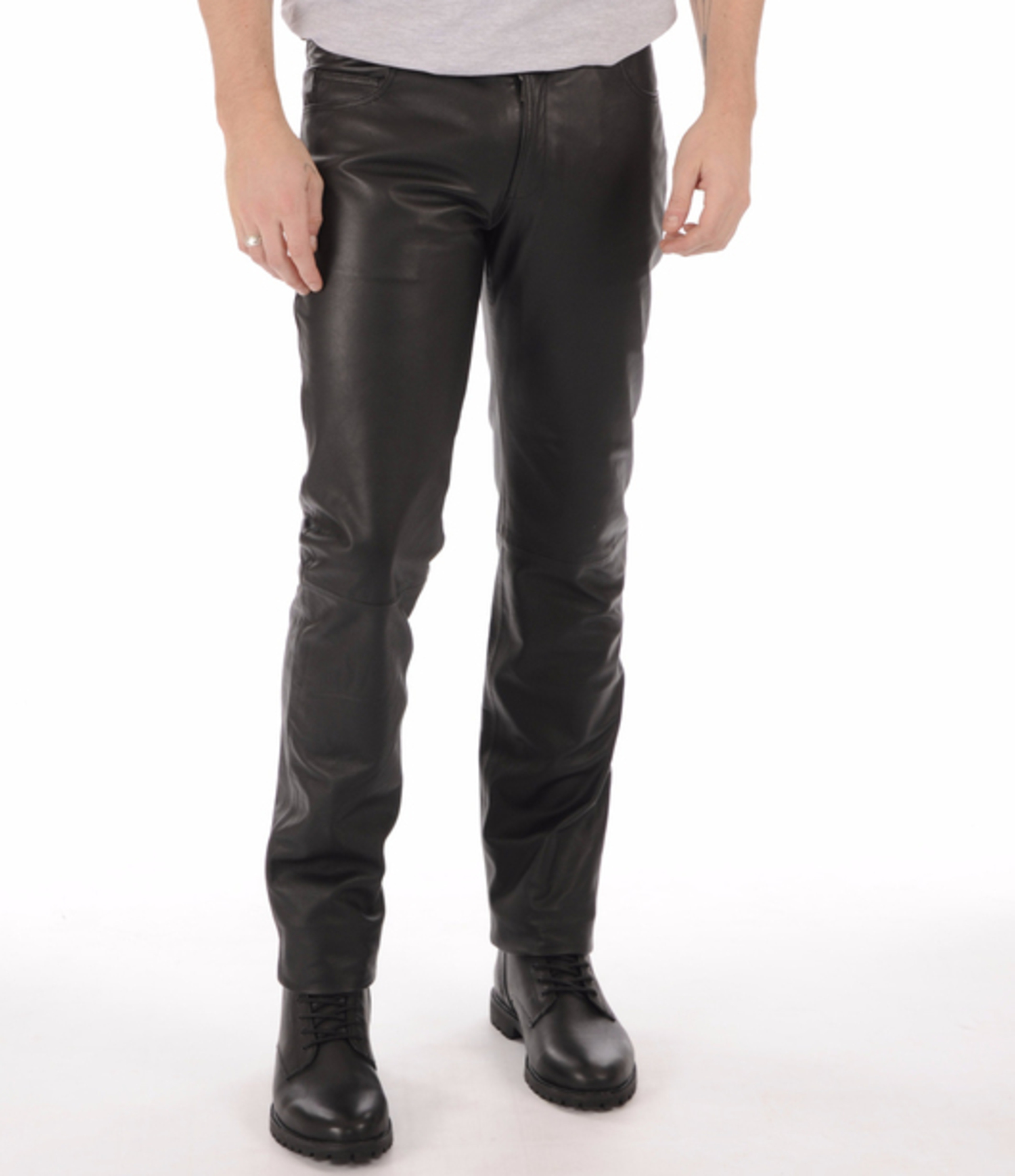 Pantalon Cuir Agneau Noir Homme La Canadienne La Canadienne