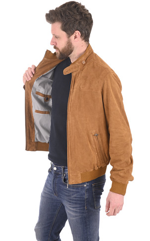 Blouson velours cognac