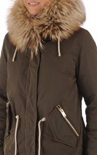 Parka kaki fourrure renard Flo Clo La Canadienne Parkas