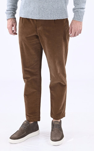 Pantalon loose velours marron