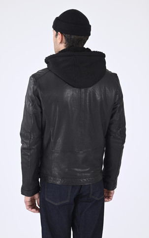 Blouson Drink cuir noir