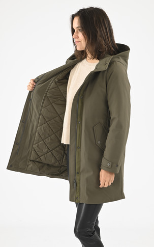 3/4 Parka Textile Femme