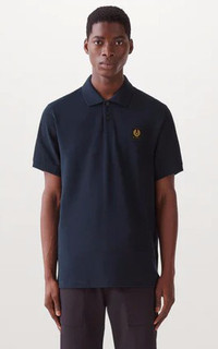 Polo manches courtes coton bleu marine