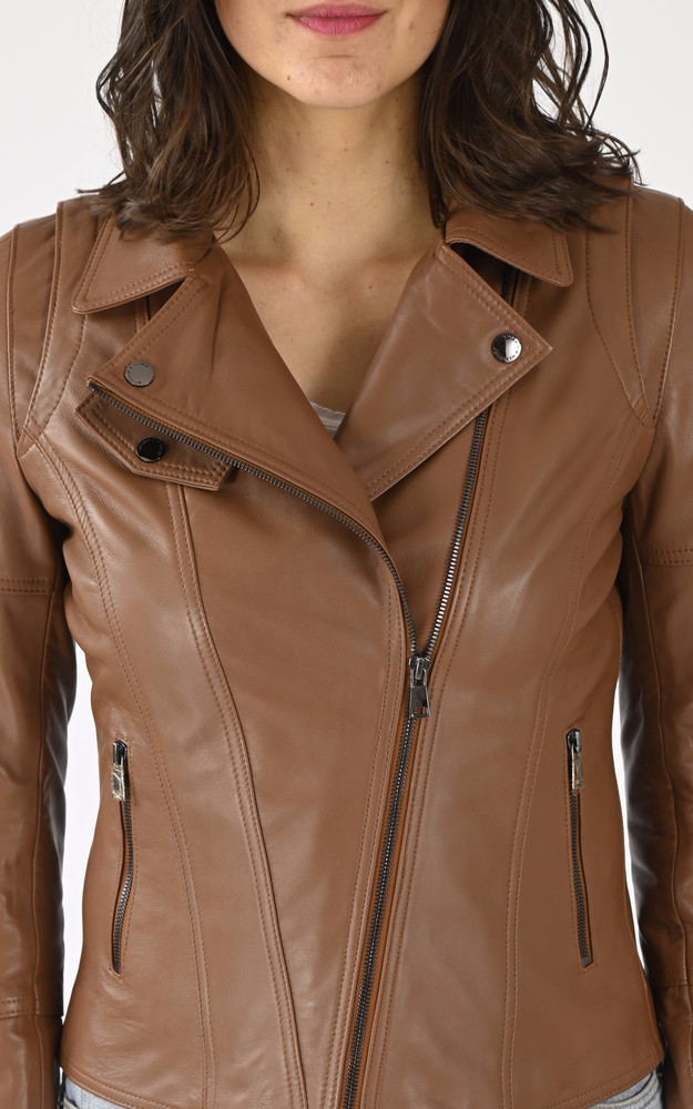 Blouson agneau cognac Giorgio & Mario