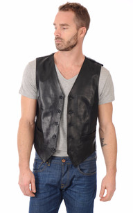 Gilet discount homme cuir