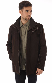 Surveste en Cuir Nubuck Marron