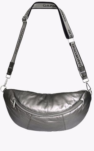 Sac banane cuir Murillo gris argenté