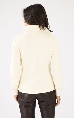 Veste bi-matière Annick crème