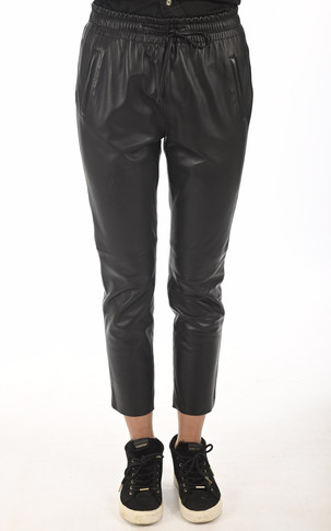 Pantalon jogpant cuir noir