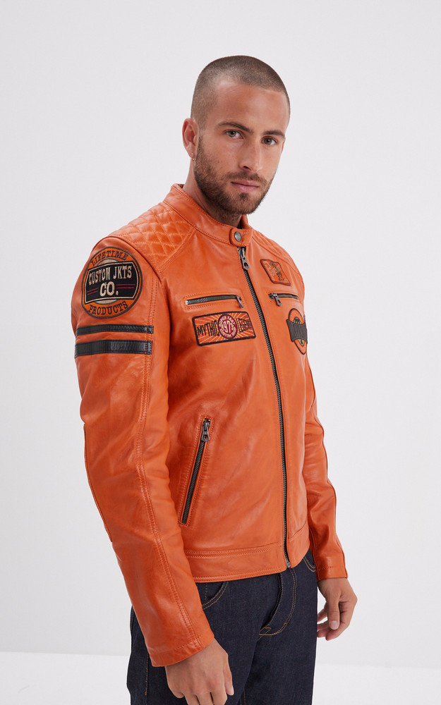 Blouson motard Walkor orange Daytona 73