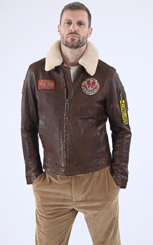 Blouson pilote Waterford cognac