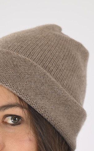 Bonnet cachemire taupe